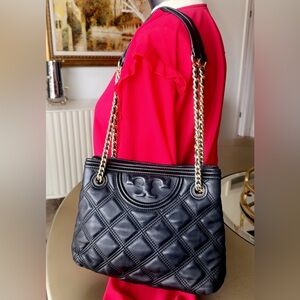 Tory Burch Black Quilted Shoulder Bag